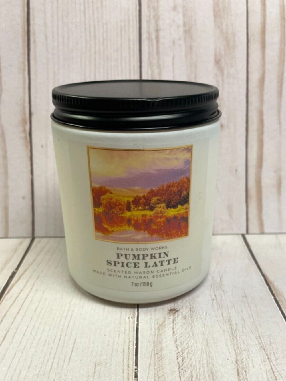 Bath & Body Works Single Wick Jar Candle Pumpkin Spice Latte Fall Warm Scent NEW